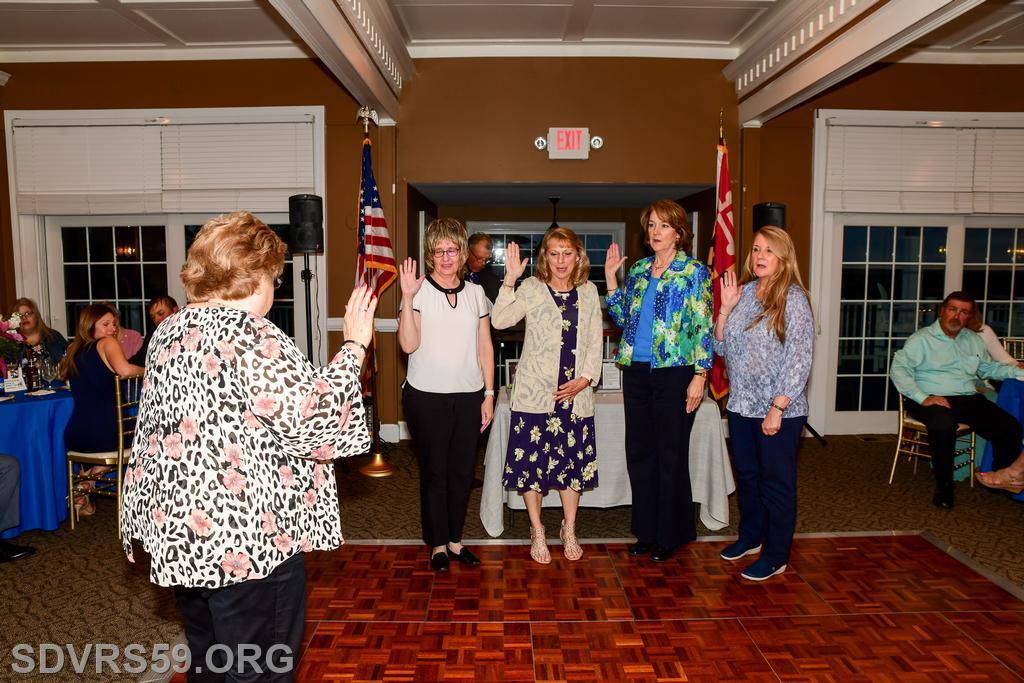 Auxiliary Officers: President - Barbara Hill, Vice President - Marcy Williams, Recording Secretary - Michelle Wooddell (not pictured), Corresponding Secretary - Mary Hayden, Treasurer - Cindy Murphy, Chaplain - Betsy Wiggington (not pictured)